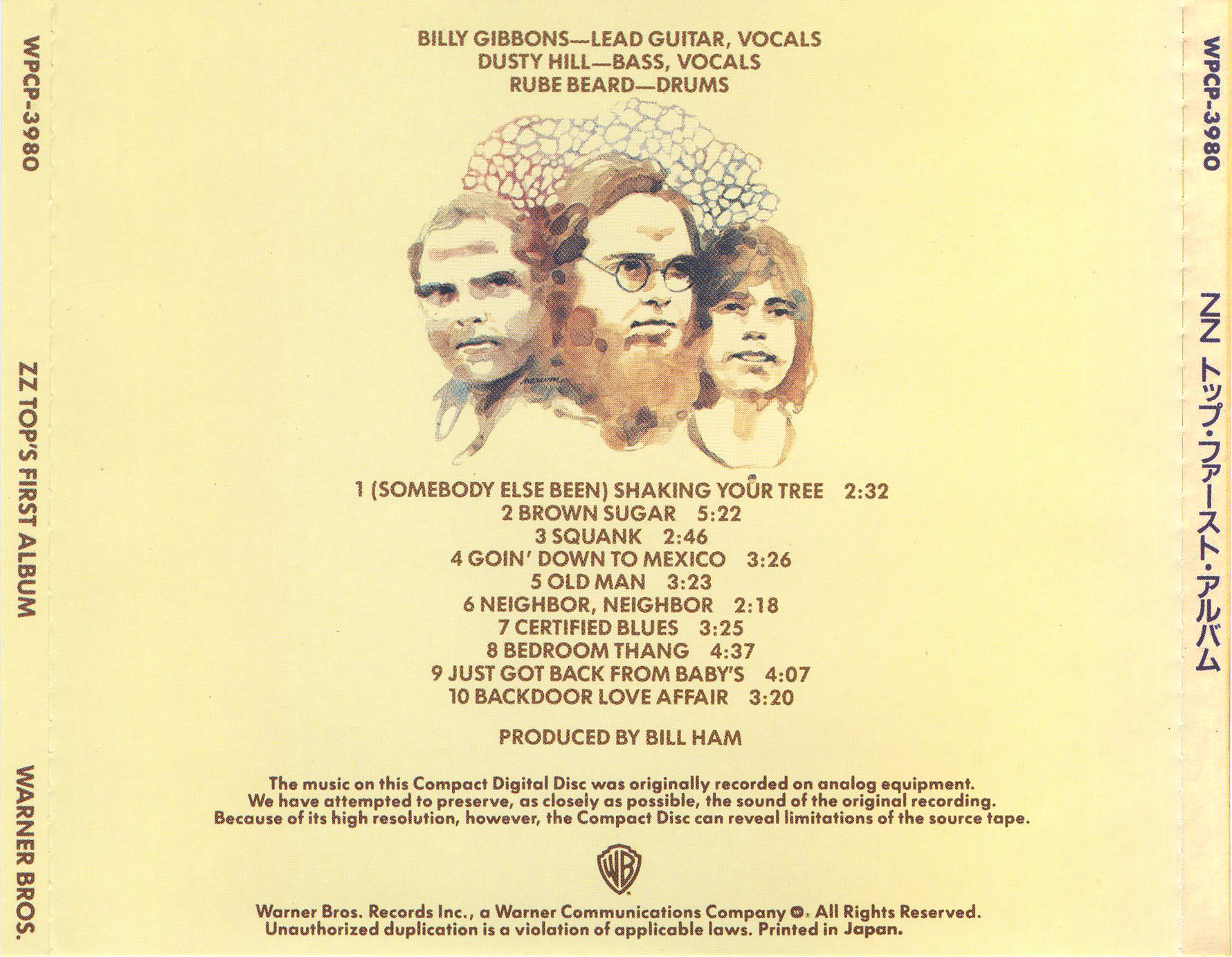 ZZ Top  ZZ Tops First Album : Back JPN